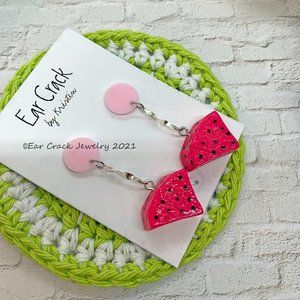 Hand Crafted - Pink Dragon Fruit Earrings